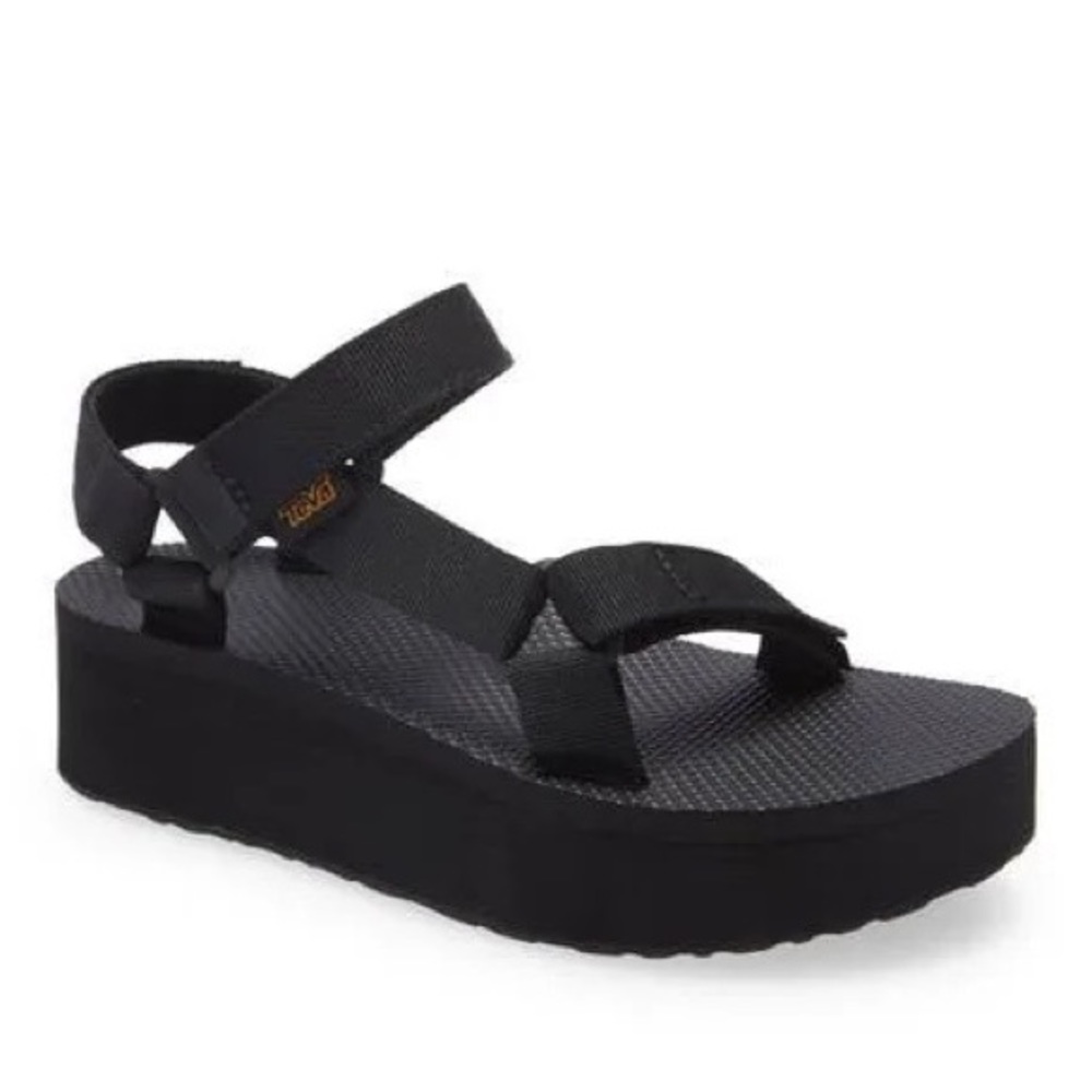 Teva Black Flatform Sandals